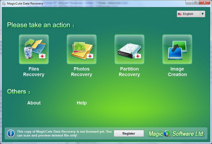 Click to view MagicCute Data Recovery 2012.1.001 screenshot